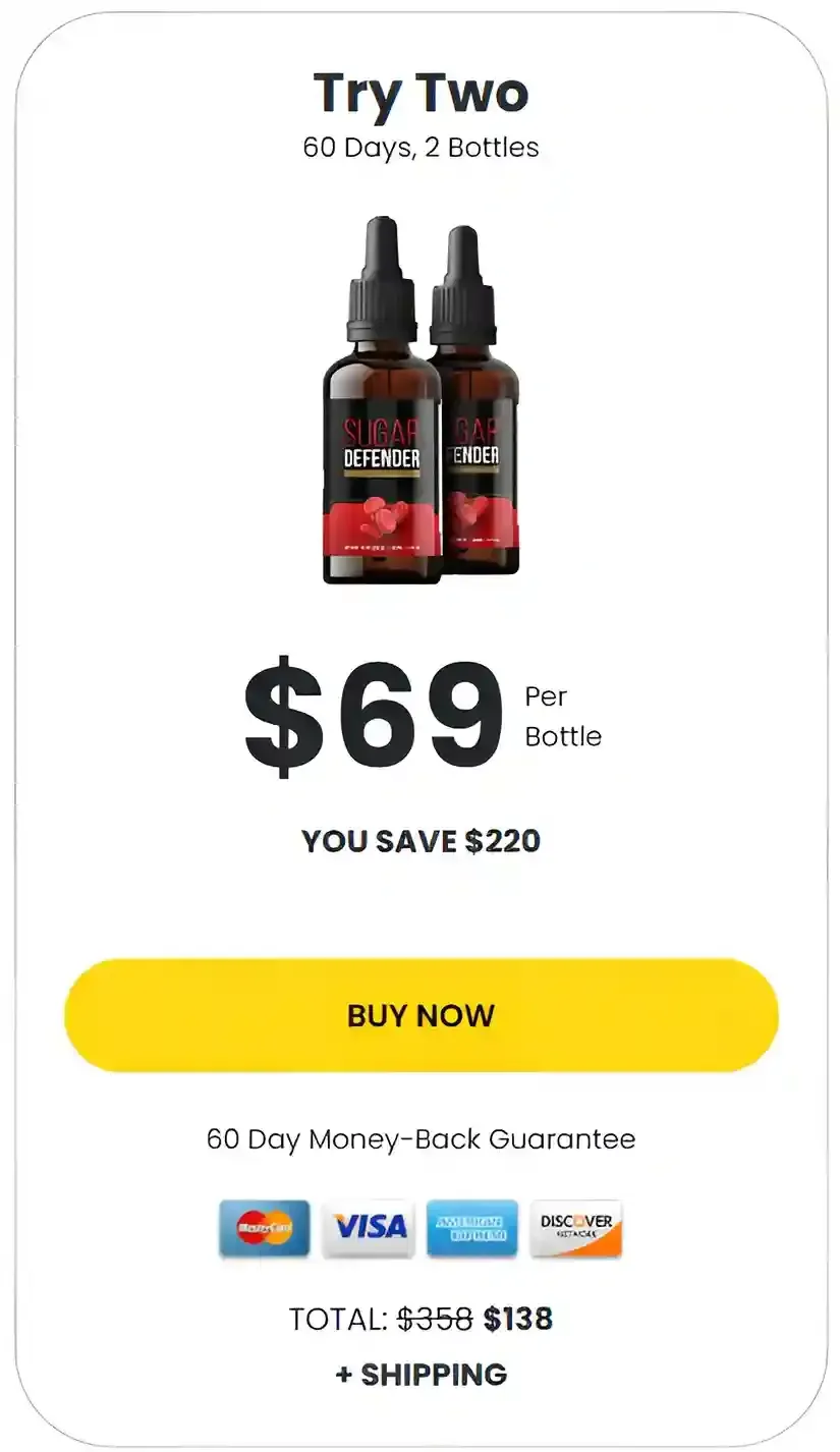 Sugar Defender - 2 Bottles pricing